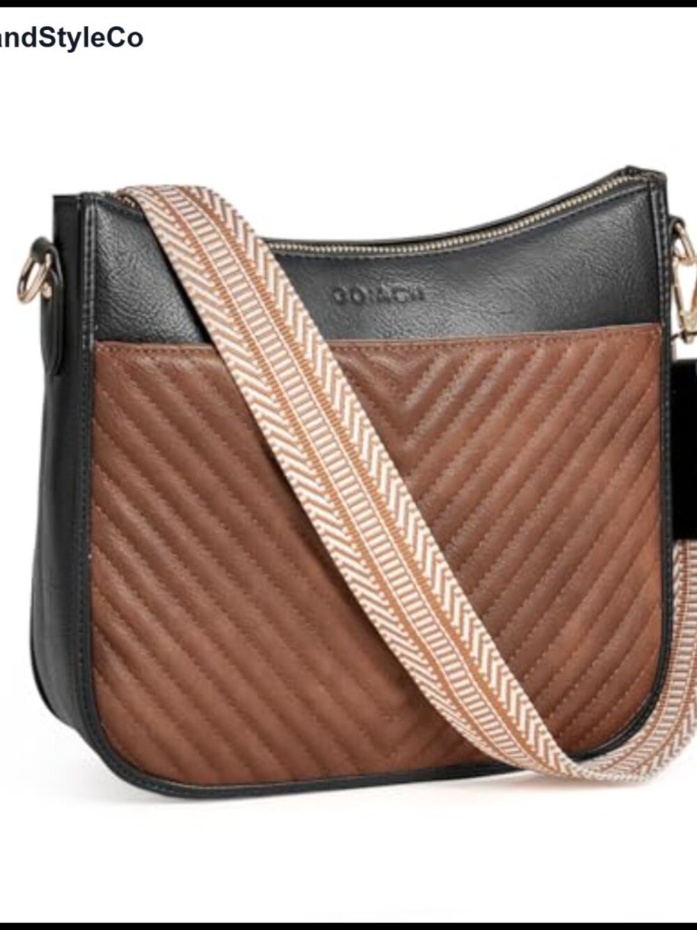 Medium Crossbody Bag Vegan Leather Quilted Adjustable Strap Daily Travel Purse